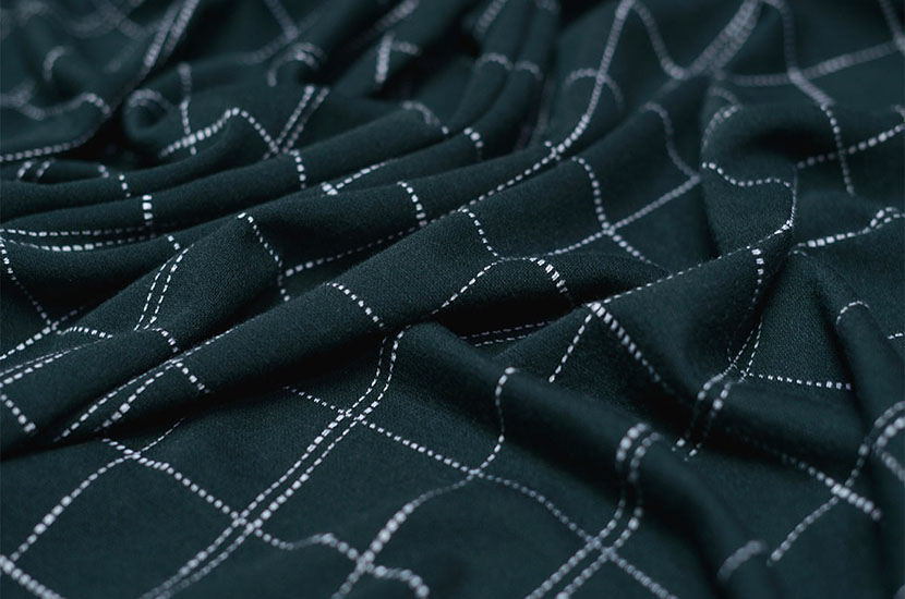 Jacquard interlock lattice fabric