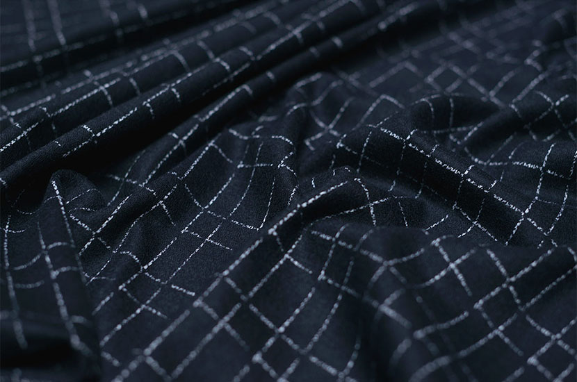 Wool Black and white lattice